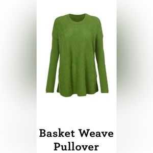 Cabi Basket Weave Pullover Green Sweater Size xl